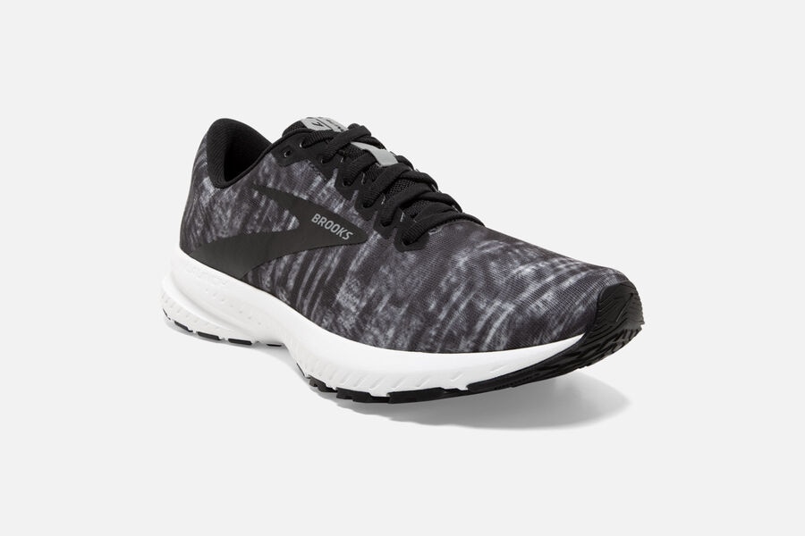 Brooks Running Shoes - Launch 7 Road Womens - Black/Grey/White - TFJ-206975